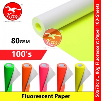 【100-Sheets】 50x70cm± Fluorescent Paper 80gsm #Kertas #Pendarfluor #Fluorescent #Paper #荧光纸 #6933